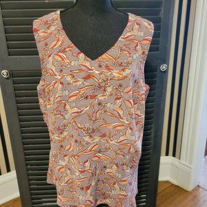 Cabi Good Luck Crane Sleevelss Blouse Style 3611